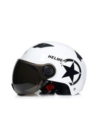 Resim Xindoker Erkek Kadın Bisiklet Motor Elektrikli Scooter Kask, Gözlükli, Pp Kabuk, Şok Emici Malzeme, Hava Akışı, Uyum Ayarı, Güvenli Koruma, Beyaz Beyaz 