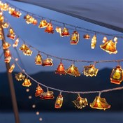 Resim 1 adet HEEMUUM 10 LED Fener Otobüs Çadırı Işıkları, Freestanding Plastik Peri Işıkları, Pil ile Çalışır, 2 AA Pil ile Çalışır (Dahil Değildir), Ev, Parti, Bar, Cadılar Bayramı, Noel, Yeni Yıl için Evrensel Tatil Dekoru 