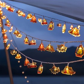 Resim 1 adet HEEMUUM 10 LED Fener Otobüs Çadırı Işıkları, Freestanding Plastik Peri Işıkları, Pil ile Çalışır, 2 AA Pil ile Çalışır (Dahil Değildir), Ev, Parti, Bar, Cadılar Bayramı, Noel, Yeni Yıl için Evrensel Tatil Dekoru 