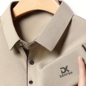 Resim Erkekler için [Şık] Nefes Alabilir Gömlek Harf Baskılı - Günlük Golf & Dış Mekan Giyimi, Polyester, Düğmeli Yaka, Normal Kesim, İlkbahar/Sonbahar, Golf Gömleği 