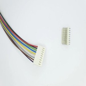 Resim SANEC 2,54mm 9 Pin 2510 Kablolu Dişi Konnektör + 180D Erkek PCB Tipi 20cm - 0,25mm - Çift Taraflı 
