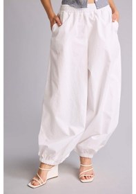 Resim Defacto Balloon Fıt Çift Cepli Normal Bel Standart Boy Poplin Pantolon I0467ax26smwt84 Beyaz-wt84 