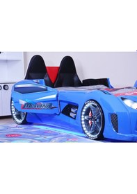 Resim Setaymobilya Bazalı Arabalı Yatak , Audi V7 , Kapıları Açılan Full+ Full Ledli 