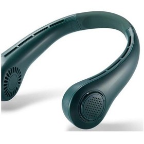 Resim Taşınabilir Tembel Mini Usb Asılı Boyun Fanı 4048 Yeşil 