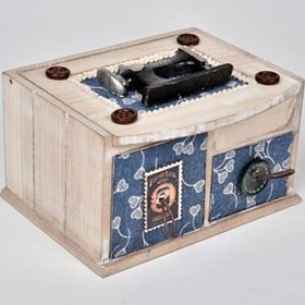 Resim SETABIANCA STCV-012 Vintage Müzik Kutusu Dikiş Makinali, 17x9cm 