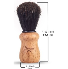 Resim Razora Kayın Ağacından Sapıyla At Kılı Tıraş Fırçası 