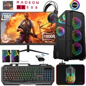Resim Xaser XSR467 Ryzen 5 5600 16GB Ram 512GB M.2 Nvme SSD 8gb RX580 Ekran Kartı 24"curved 180Hz Oyun Bilgisayarı 