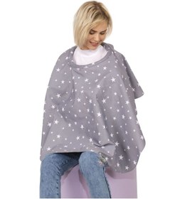 Resim Sevi Bebe Anne Emzirme Örtüsü Önlüğü Art-6280 Gri Yıldız-9081909739216 