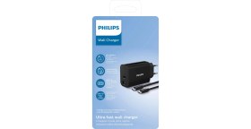 Resim Philips DLP2621C Usb-A ve Usb-C Bağlantısı Type-C Kablolu Duvar Şarj Adaptörü 