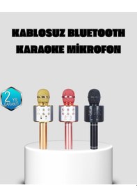 Resim Taşınabilir Karaoke Mikrofon Bluetooth, Usb Ve Aux Girişli 