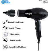 Resim Nanopro 1200w Turbo Saç Şekillendirici Ve Saç Düzleştirici Fön Tarağı Fön Makinası N-78140 