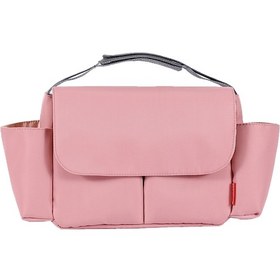 Resim Hangfox Büyük Kapasiteli Su Geçirmez Nilon Bebek Arabası Çantası - İç Bölmeli, Toz Koruyucu Tasarım, Pembe Pembe 