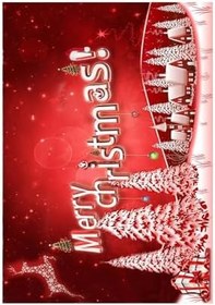 Resim Dijital Baskılı Yıkanabilir Merry Christmas Temalı Kapı Önü Paspası (50 x 60) 