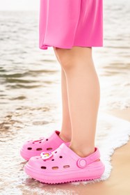 Resim Kiko Kids Eva Plaj Havuz Okul Kreş Kız Çocuk Terlik Twg 755 Pembe 