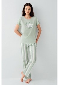 Resim Arnetta Kadın Yeşil Pijama Takım Ar3588-s-v1 Yeşil 