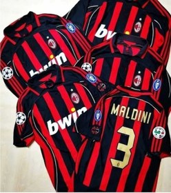 Resim jabuka A.c Milan 2006/07 Paolo Maldini Özel Nostalji Forması (RED) 