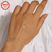 Resim 1.3G 1 adet S925 Gümüş Sentetik Zirkonya Yıldız Bileklik ve Kadınlar için Parti Günlük Müzik Festivali Giyim İçin Halka Bileklik 