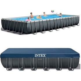 Resim İntex 26374 975 x 488 x 132 CM Ultra Xtr Prefabrik Aile Havuzu 9.75 Metre Hazır Set 