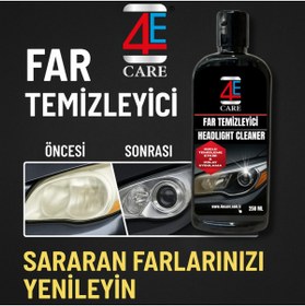 Resim 4E CARE Oto Far Temizleyici ve Parlatıcı | Zımparasız Hızlı Uygulama | UV Koruyuculu (Sararmış Farlara Son) 