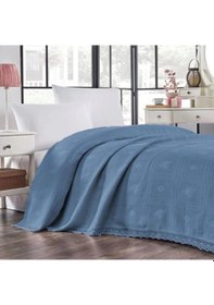 Resim Lodos Home %100 Pamuklu Çift Kişilik Pike 220x240 Cm Lacivert 