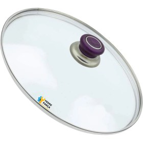 Resim Tencere Sahan Tava Cam Kapağı Kapak 32 cm Mor Tutma Tepesi 