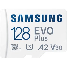 Resim Samsung Evo Plus 128GB Hafıza Kartı 130 Mb/s Micro Sdhc Sd Adaptör MB-MC128KA/TR 