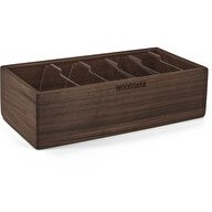 Resim WOODSAKA Gobi Kartvizit Organizer - Ceviz - 8 Bölümlü - 26x10.4x6 CM 