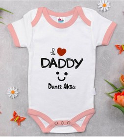 Resim Bitmeyenkartus Bk Kids Kişiye Özel Pembe Bebek Body Zıbın - Model 24 Çok Renkli 