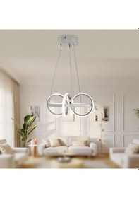 Resim Tt003-kr Tt Ayd. Beyaz Işık Sarmal Modeli Krom Kaplama Led Avize Krom 