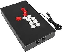 Resim Arcade Fight Stick, Street Fighter Arcade Game Fighting Joystick için hassas kontrol, düz kutu tasarımı, kaymaz alt kısım PS3 PC için hassas hareketli 