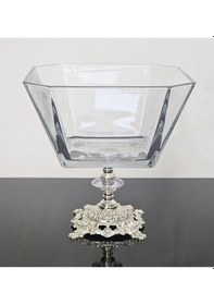 Resim Atabey Home Döküm Gümüş Ayaklı Salata Kasesi Lav Krn299 