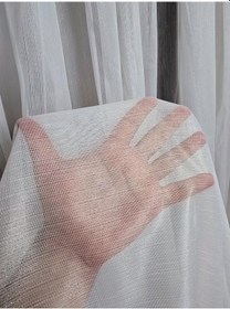 Resim Vakkorama Simli Kumaşlı Kalın Tül Perde Ekru 1 E 2,5 Pileli Et4030sımlı 