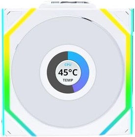 Resim Lian Li UNI FAN REVERSE SL WIRELESS LCD 1x120mm Beyaz Kasa Fanı (G99.12RSLLCD1W1W.00) 