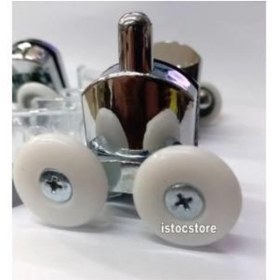 Resim Genel Markalar Cam Duş Kabin Tekerleği 8'li Rulman Set Duşakabin Tekerlek Takımı Süper 1.plastik Kromaj Metal Ayak 