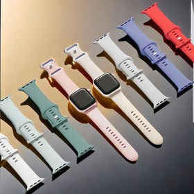 Resim Yumuşak Silikon Spor Bandı iWatch Serisi 1-9 için - Su Geçirmez, Rahat Yedek Bileklik Erkekler & Kadınlar için Çoklu Renklerde, Boyutlar 42mm/44mm/45mm/49mm - Güvenli Kelebek Toka 