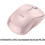 Resim logitech M240 Sessiz Kablosuz Mouse Pudra Pembe 