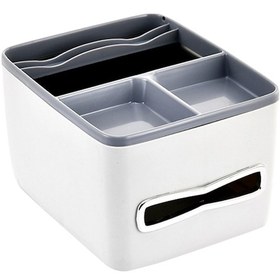 Resim Homyl Evrensel Araba Kol Dayama Saklama Kutusu Konsol Gri-beyaz 