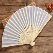 Resim 1/3 Adet Kadın Elde Taşınabilir Katlanır Yelpaze - Şık Beyaz Kumaş & Bambu Saplı, Gelin Buketleri için Taşınabilir Düğün Partisi Yelpazesı, DIY Dekor, Yağ Kağıdı Şemsiye Tasarımı, Güç Gerektirmez, Etkinlik Aksesuarı | Pürüzsüz Dokusu, Düğün Aksesuarları 