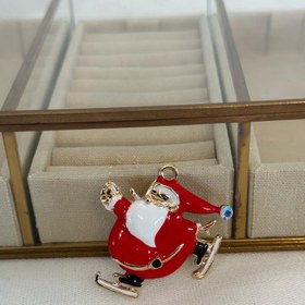 Resim Neşeli Noel Baba Detaylı Şirin Broş 