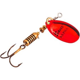 Resim Alabalık Turna Döner Olta Kaşığı- Alpha - Platium Kırmızı - No:3 