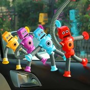 Resim 4 Adet Çok Amaçlı Robot; Teknoloji Vantuzlu Teleskopik Oyuncak; Çocuklar için Eğitici Yaratıcı Aletler; Araba Oyuncakları, Banyo Oyuncakları, Rastgele Renklerde Yatak Odası Oyuncakları 