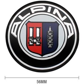 Resim İKTUNING ALPINA LOGOLU 56 MM 4 ADET JANT GÖBEK STICKER 