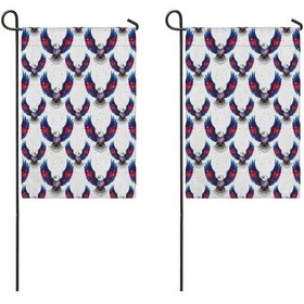Resim Kartal 2'li Çift Taraflı 12x18inch Bahçe Bayrağı, Dış Mekan-a5 12+ 