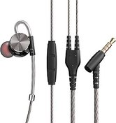 Resim Mistaha DM10 3.5mm Kulak İçi Bas Subwoofer Metal Kablolu Mikrofonlu Emiş Hattı Kontrolü Spor ları 