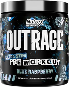 Resim Nutrex Outrage Ultra HIGH STIM PreWorkout Caffeine L-Citrulline Beta-Alanine Creatine Energy Focus 