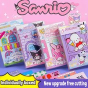 Resim 1 Adet Sanrio Kawaii Serisi Mini Sessiz Kitap Kız Giydirme Stickerları, Kesiksiz El İşi Malzemesi - Eğitici Duyusal Öğrenme Aktivitesi İçin Mükemmel, Halloween veya Noel Hediyesi 