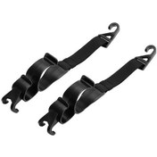 Resim 1 Çift Araba Kancaları Kurulumu Kolay İstikrarlı Çok Fonksiyonlu Ayarlanabilir Yaratıcı Saklama Çantası Siyah 