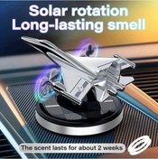 Resim Honeybeeshop Güneş Enerjili Otomatik Dönen Uçak Şeklinde Araba Kokusu Difüzörü 2 Koku Tableti Aazrzrz 