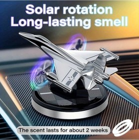 Resim Honeybeeshop Güneş Enerjili Otomatik Dönen Uçak Şeklinde Araba Kokusu Difüzörü 2 Koku Tableti Aazrzrz 
