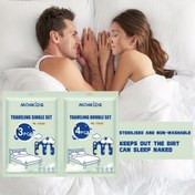 Resim 3 adet/4 adet Tek Kullanımlık Seyahat Seti, Yastık Kılıfı, Çarşaf, Nevresim Kılıfı İçerir, Otel, Kamp ve Dış Macera Hijyen Malzemeleri, Taşınabilir, Hafif, Rahat ve Nefes Alabilir 